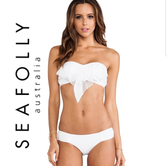 Seafolly Other - Seafolly Swim Net Effect Casacade Bandeau top